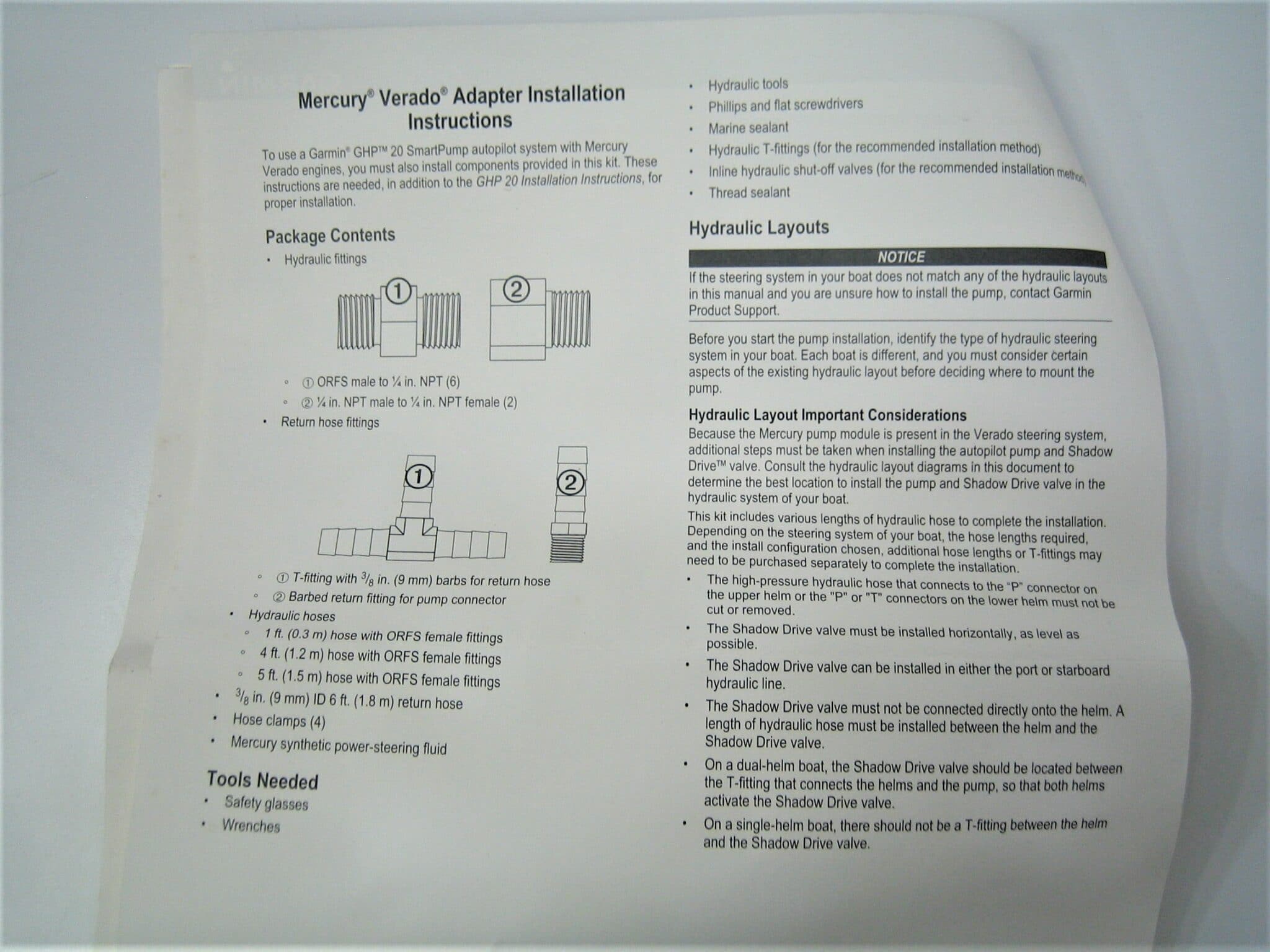 Garmin 0101120201 Mercury Verado Adapter Kit For GHP20 Smartpump